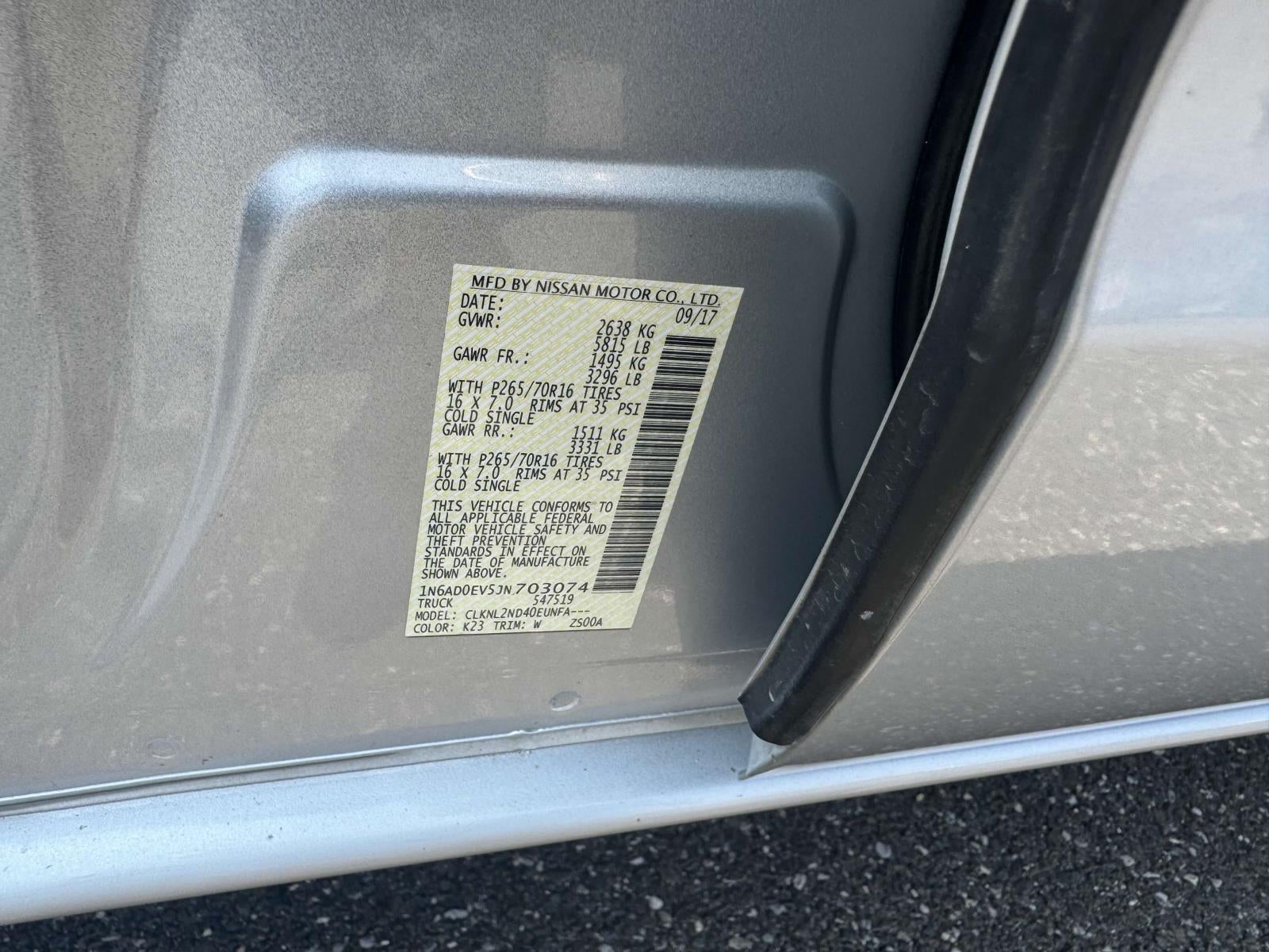 2018 Nissan Frontier SV