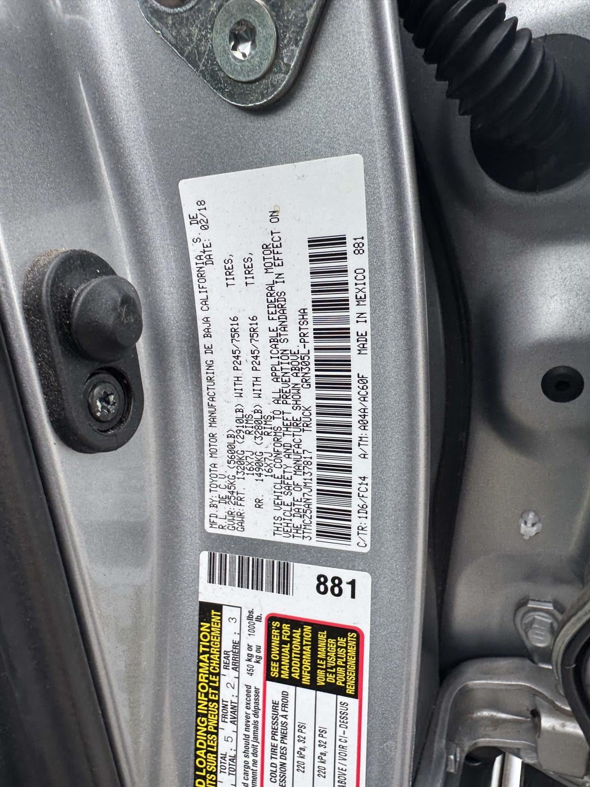 2018 Toyota Tacoma SR5 V6