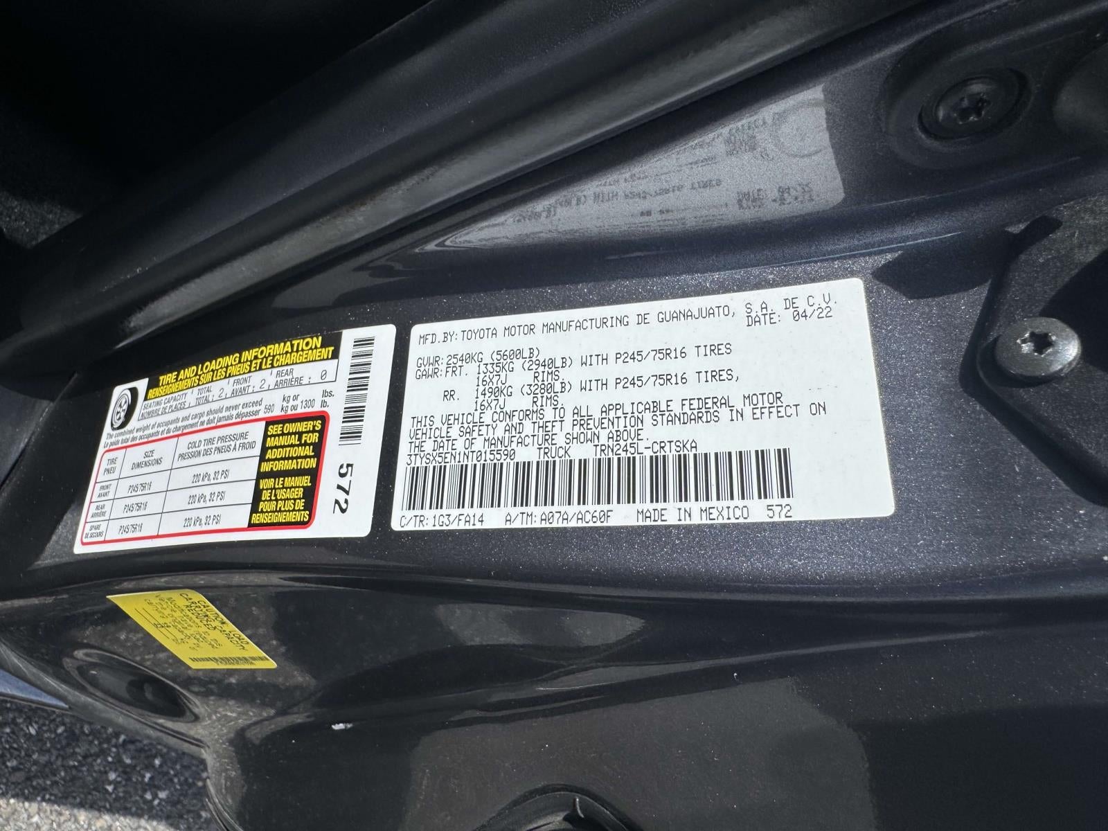 2022 Toyota Tacoma SR