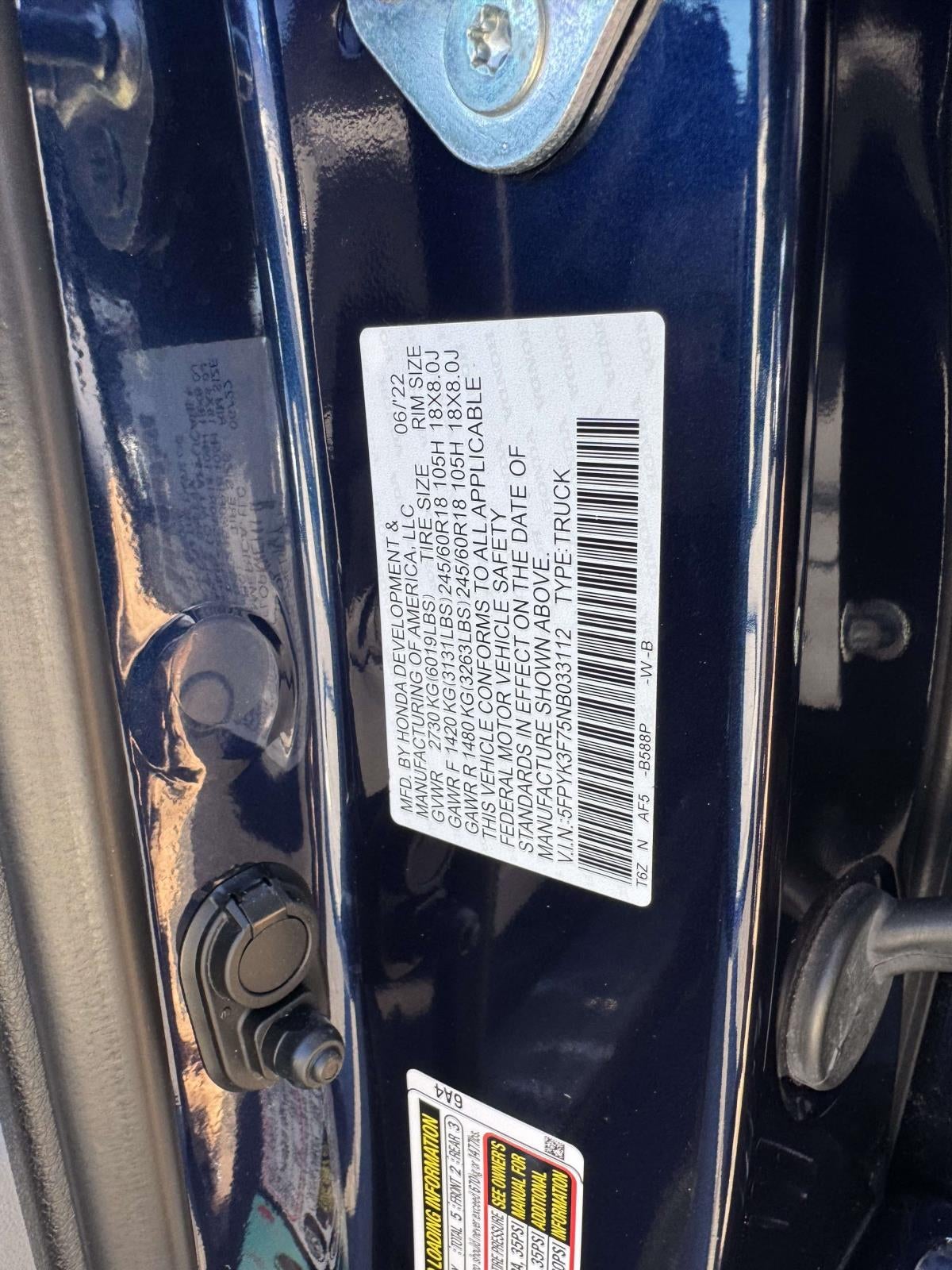 2022 Honda Ridgeline RTL-E